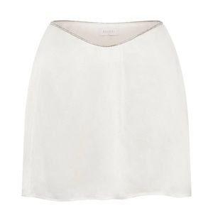 Talulah Diamante Rope Mini Flute Skirt - White - Size L